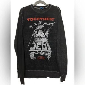 Star Wars Return Of The Jedi Sweatshirt Big Character Logo Size Large